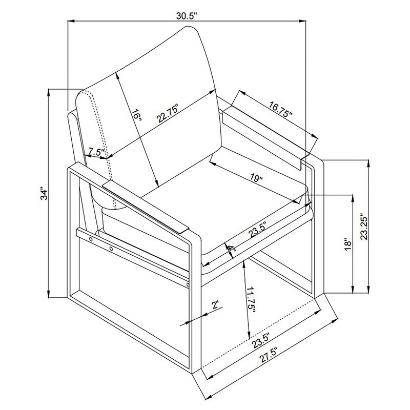 Rosalind Accent Chair - Furniture City (CA)l