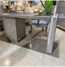 AICO Furniture Lotus Bay Vanity Desk in Sand image