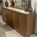 AICO Furniture Portrait Sideboard with LED Lights in Sienna Brown image