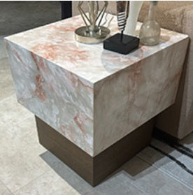 AICO Furniture Portrait End Table in Sienna Brown image