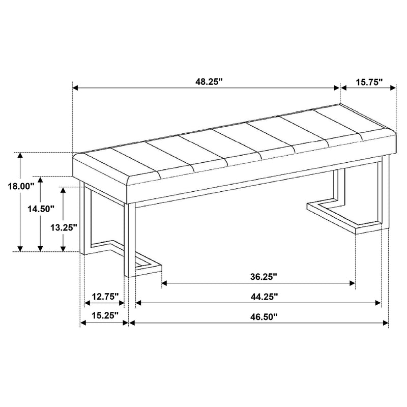 Mesa Accent Bench - Furniture City (CA)l
