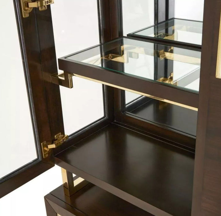 AICO Belmont Place Buffet with China Top in Espresso