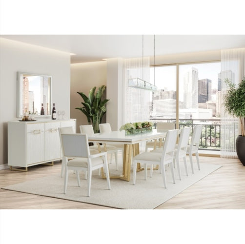 AICO Furniture Palm Gate Arm Chair  in Cloud White