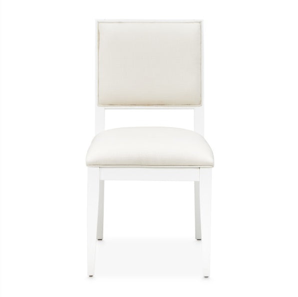 AICO Furniture Palm Gate Side Chair  in Cloud White