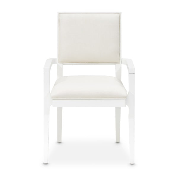 AICO Furniture Palm Gate Arm Chair  in Cloud White