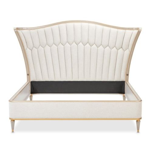 AICO Furniture St.Charles California King Upholstered Bed in Dove Gray