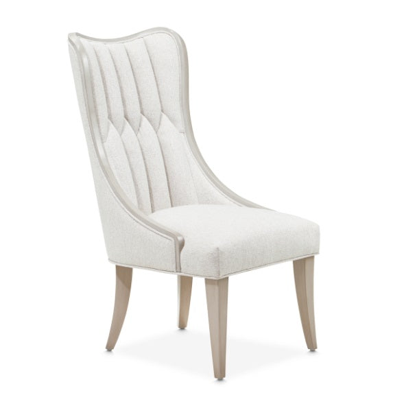 AICO Furniture St. Charles Dining Side Chair in Dove Gray