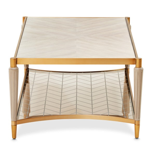 AICO Furniture St.Charles Rectangular Cocktail Table in Dove Gray