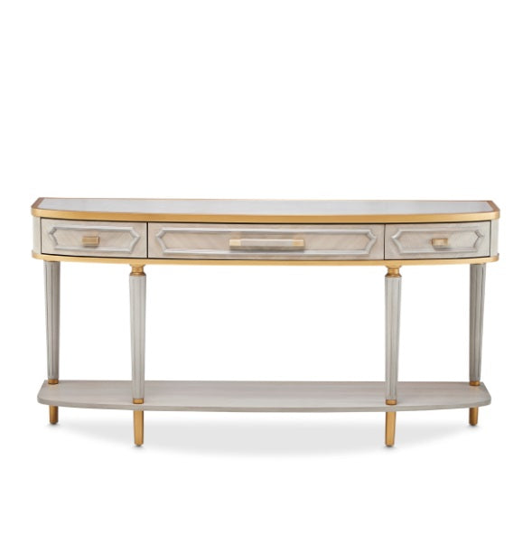AICO Furniture St.Charles Console Table in Dove Gray