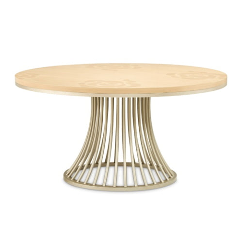 AICO Furniture Camellia Field Round Dining Table in Caramel image