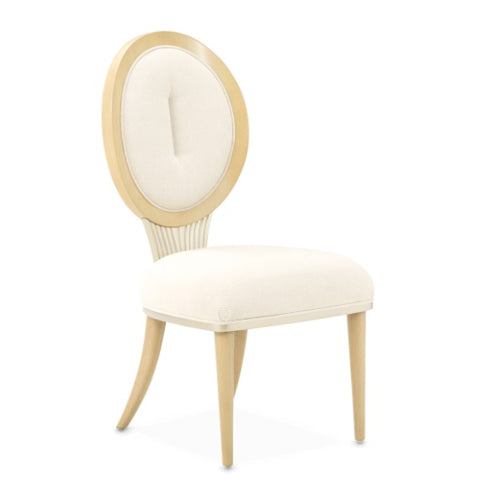 AICO Furniture Camellia Field Side Chair in Caramel