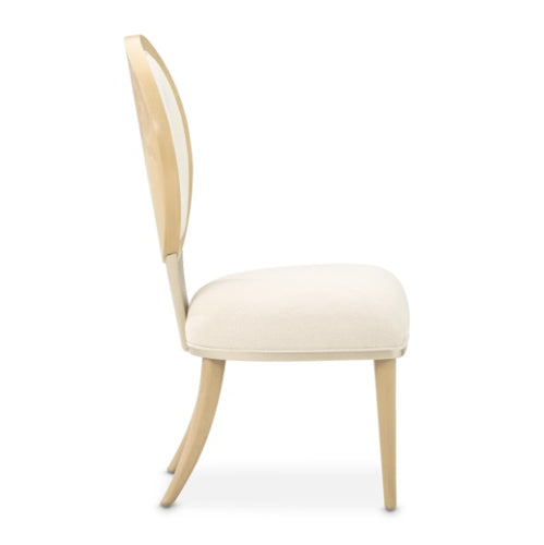 AICO Furniture Camellia Field Side Chair in Caramel