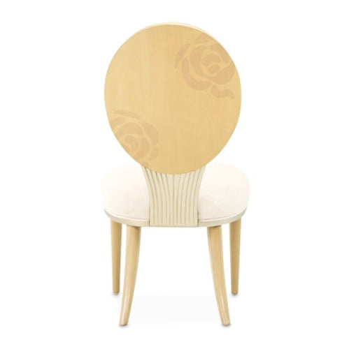 AICO Furniture Camellia Field Side Chair in Caramel