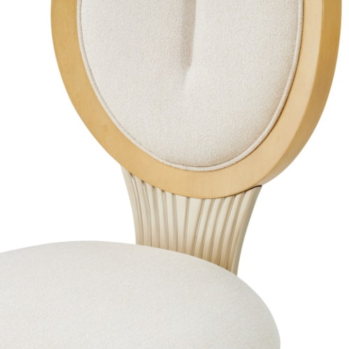 AICO Furniture Camellia Field Side Chair in Caramel