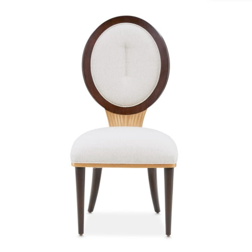 AICO Furniture Camellia Field Side Chair arm Pecan