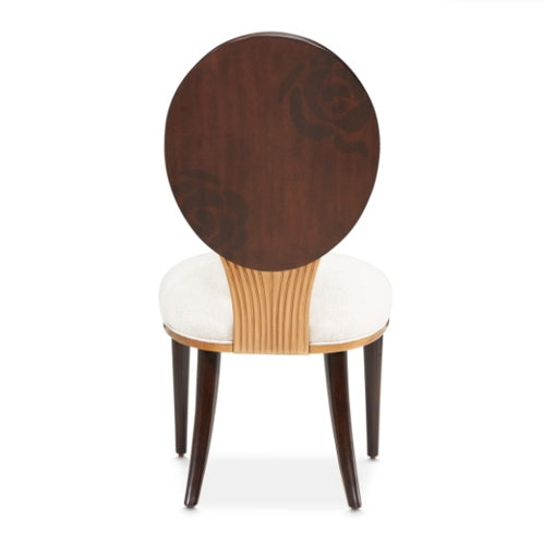 AICO Furniture Camellia Field Side Chair arm Pecan