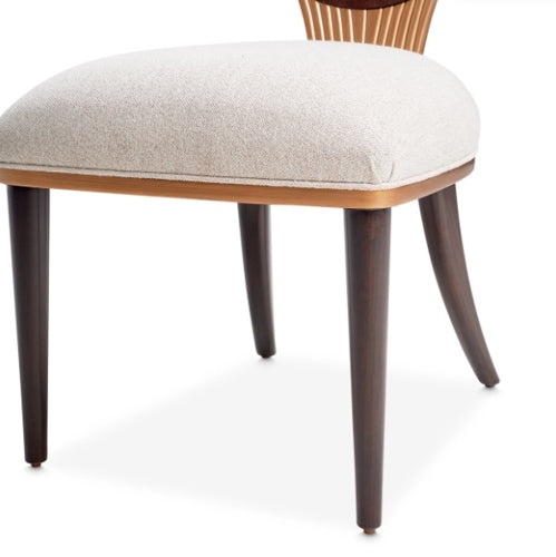 AICO Furniture Camellia Field Side Chair arm Pecan