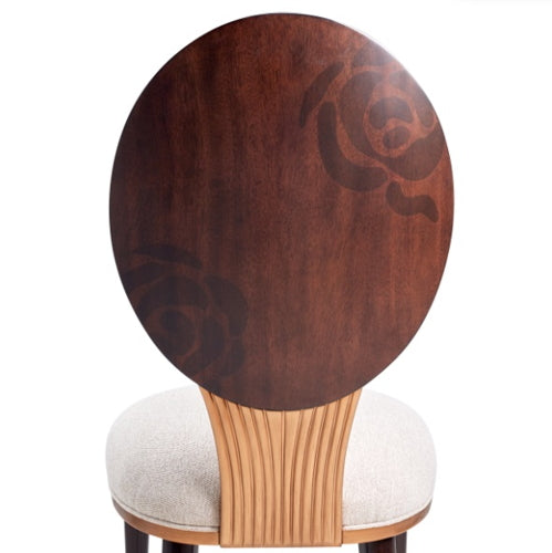 AICO Furniture Camellia Field Side Chair arm Pecan