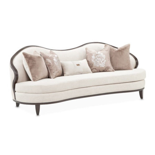AICO Furniture Camellia Field Sofa in Warm Pecan