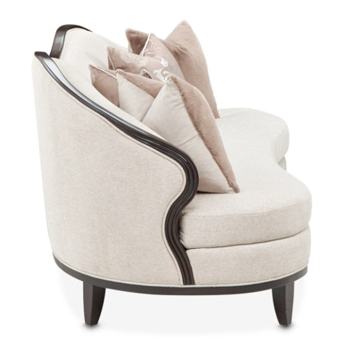 AICO Furniture Camellia Field Sofa in Warm Pecan