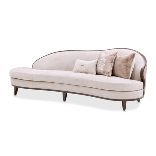AICO Furniture Camellia Field Asymmetrical Sofa in Warm Pecan image