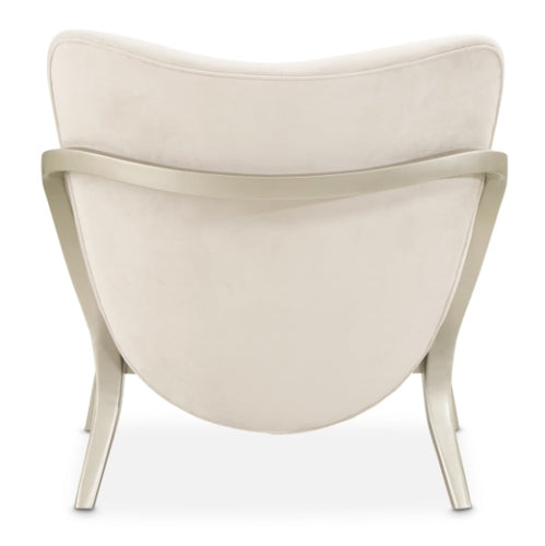 AICO Furniture Camellia Field Accent Chair Ivory in Caramel