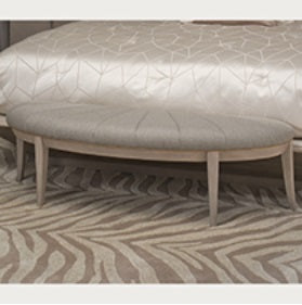 AICO Furniture Fantosini Bed Bench in Silver Mist image