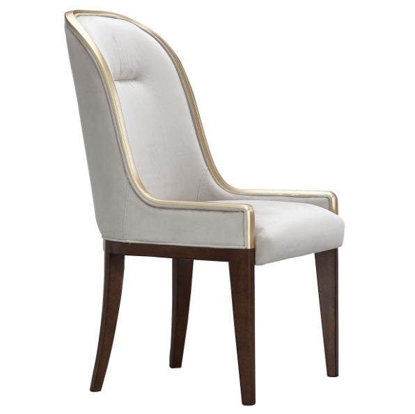 AICO Furniture Houston Assmebled Side Chair in Walnut