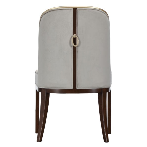 AICO Furniture Houston Assmebled Side Chair in Walnut