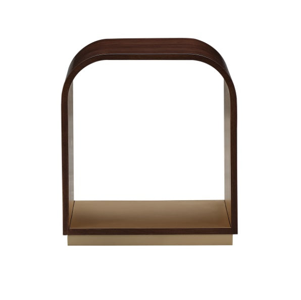 AICO Furniture Houston End Table in Walnut