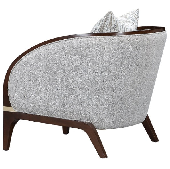 AICO Furniture Houston Matching Chair Pebble in Walnut