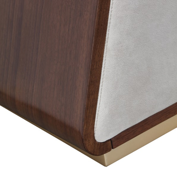 AICO Furniture Houston Accent Bench in Walnut