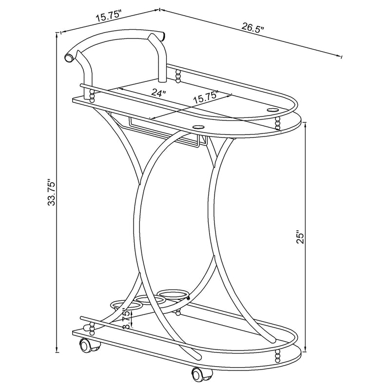 Elfman Bar Cart - Furniture City (CA)l