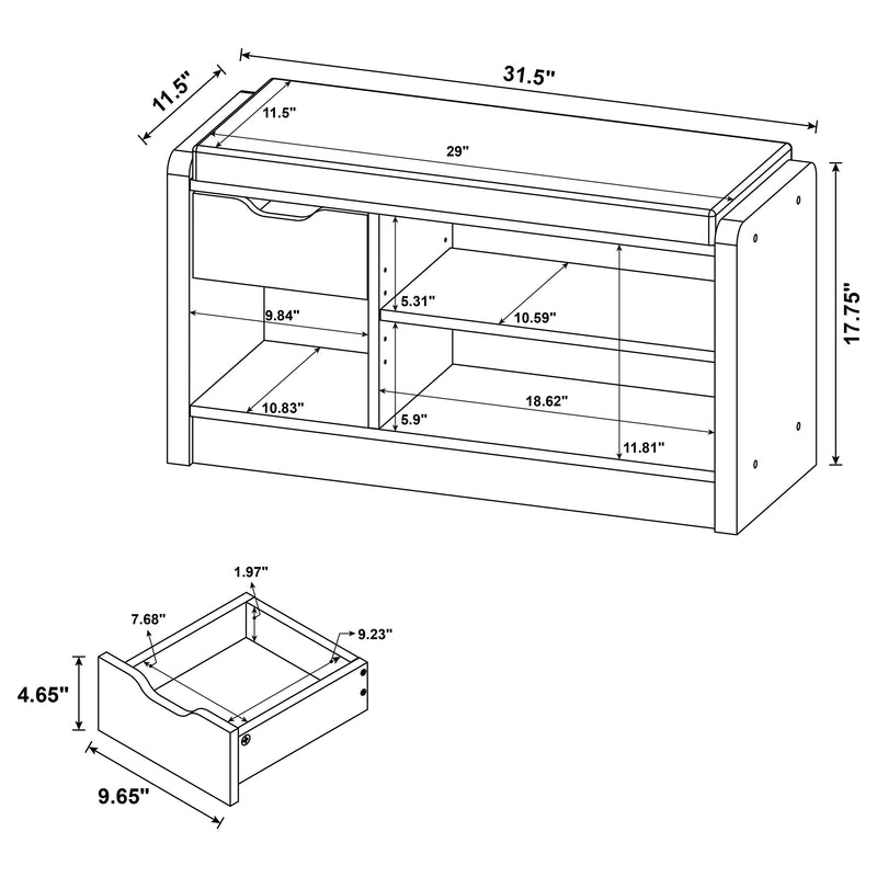 Arrington Storage Bench - Furniture City (CA)l