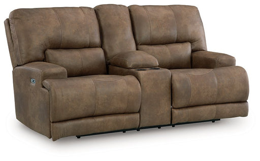 Beckley Place Power Reclining Loveseat with Console - Furniture City (CA)l