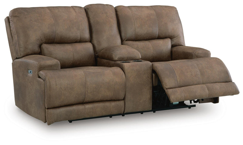 Beckley Place Power Reclining Loveseat with Console - Furniture City (CA)l