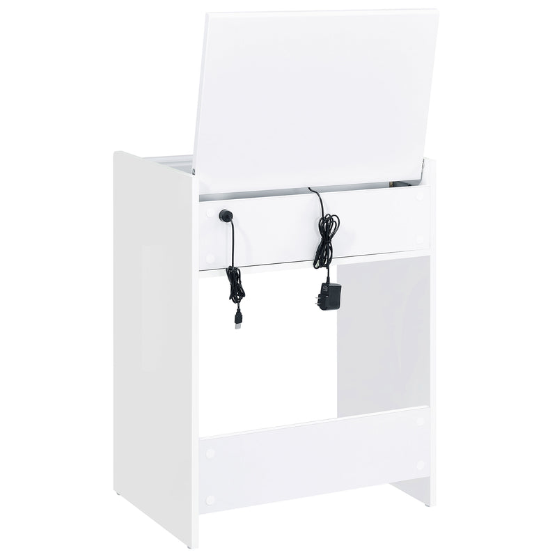 Danbury Makeup Vanity Table with LED Mirror and Stool - Furniture City (CA)l