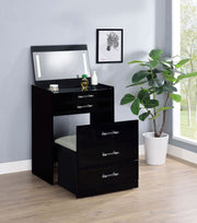 Danbury Makeup Vanity Table with LED Mirror and Stool - Furniture City (CA)l
