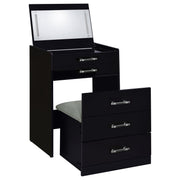 Danbury Makeup Vanity Table with LED Mirror and Stool - Furniture City (CA)l