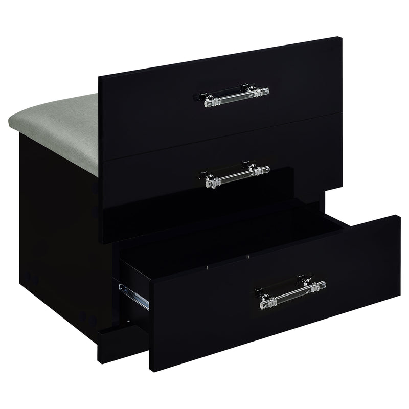 Danbury Makeup Vanity Table with LED Mirror and Stool - Furniture City (CA)l
