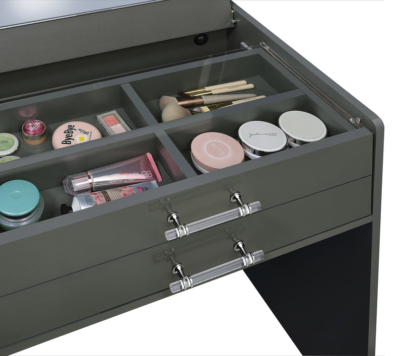 Danbury Makeup Vanity Table with LED Mirror and Stool - Furniture City (CA)l