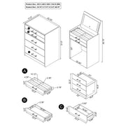 Danbury Makeup Vanity Table with LED Mirror and Stool - Furniture City (CA)l