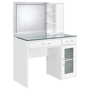 Flora Makeup Vanity Table with LED Mirror and Stool - Furniture City (CA)l