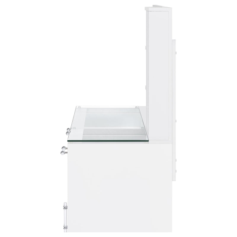 Flora Makeup Vanity Table with LED Mirror and Stool - Furniture City (CA)l
