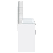 Flora Makeup Vanity Table with LED Mirror and Stool - Furniture City (CA)l