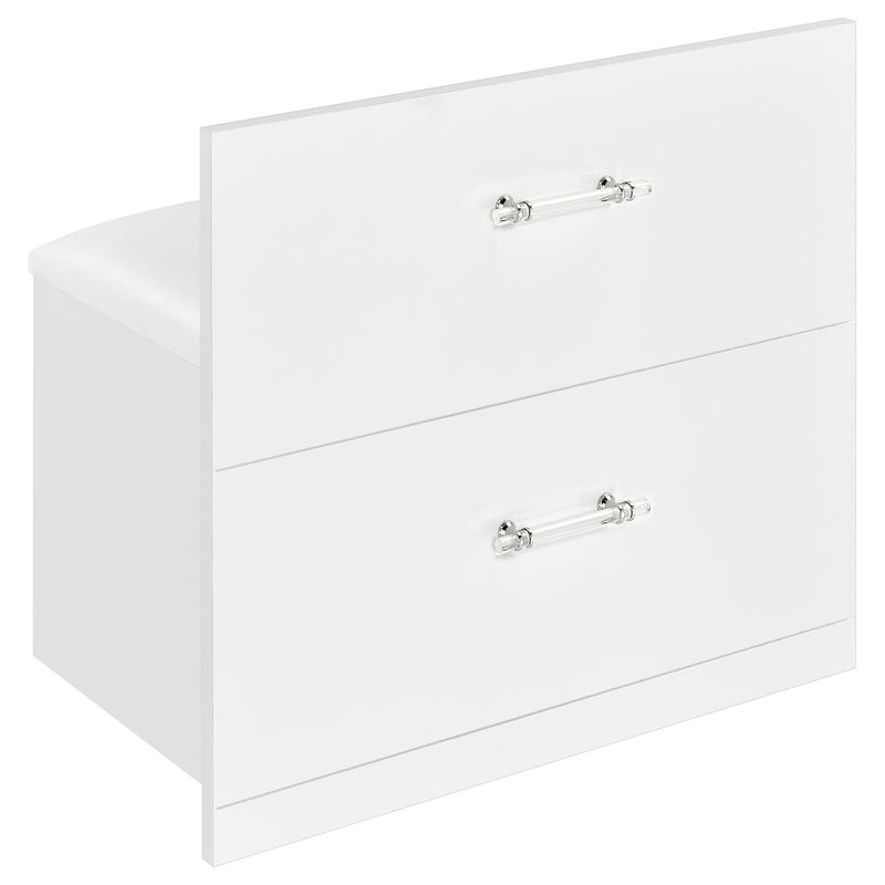 Flora Makeup Vanity Table with LED Mirror and Stool - Furniture City (CA)l