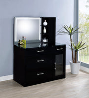 Flora Makeup Vanity Table with LED Mirror and Stool - Furniture City (CA)l