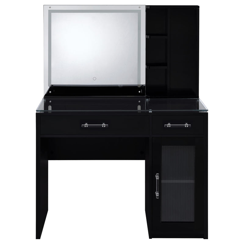 Flora Makeup Vanity Table with LED Mirror and Stool - Furniture City (CA)l