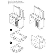Flora Makeup Vanity Table with LED Mirror and Stool - Furniture City (CA)l