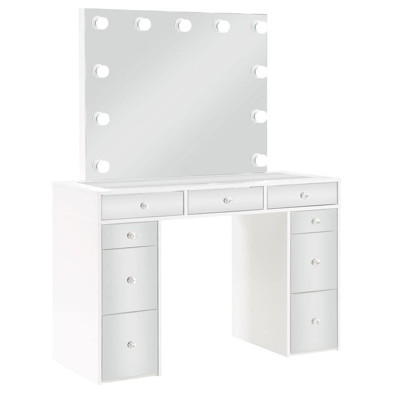 Regina Makeup Vanity Table with LED Mirror and Stool - Furniture City (CA)l